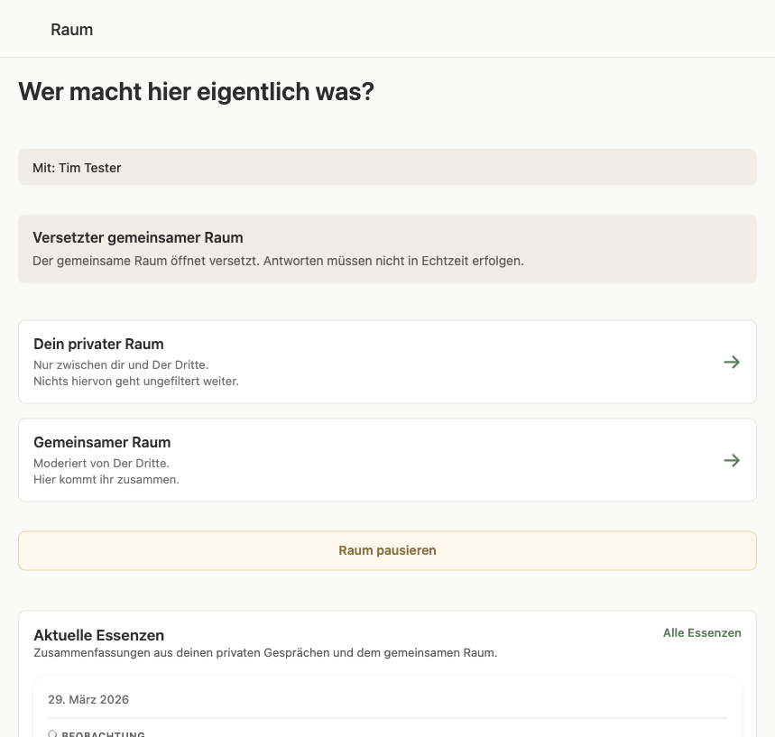 Der Dritte web app room overview